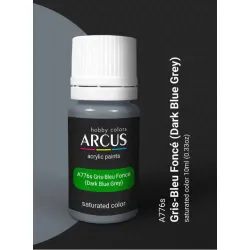 Arcus A776s Acrylic Paint Gris-bleu Fonce Dark Blue Grey Saturated Color 10ml