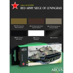 Arcus A1099 Acrylic Paints Set Red Army Siege Of Leningrad 6 Colors In Set 10ml