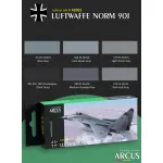 Arcus A2052 Acrylic Paints Set Luftwaffe Norm 90j 6 Colors In Set 10ml