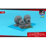 Armory AW48338 1/48 B-24 Liberator PB4Y Privateer wheels w weighted tyres type 