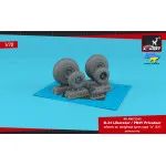 Armory AW72345 1/72 B-24 Liberator / PB4Y Privateer wheels w/ weighted tyres type a GY, 2 types nose wheels, 3D-printed mudguard & PE hubcaps