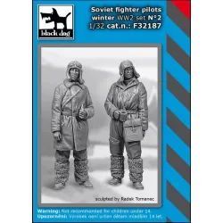 Black Dog F32187 1/32 Soviet Fighter Pilots Winter Ww 2 Resin Figures Kit