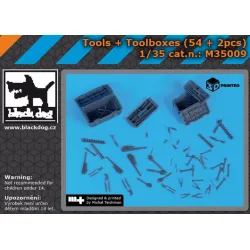 Black Dog M35009 1/35 Tools Toolboxes 54 2pcs