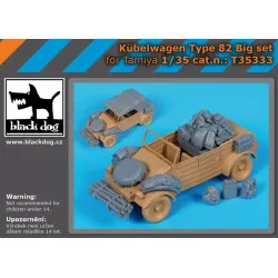 Black Dog T35333 1/35 Conversion Set For Kubelwagen Type 82 Big Set For Tamiya