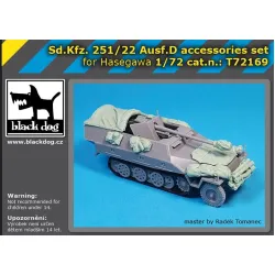 Black Dog T72169 1/72 Sd.kfz 251/22 Ausf D Accessories Set For Hasegawa Stowage