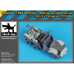 Black Dog T72202 1/72 Diamond T 969 Wrecker Softcab Accessories Set For Ibg