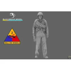 Black Snake 2nd-06 1/35 2nd Armored Infantry Soldier Ww2 Resin Figure Kit
