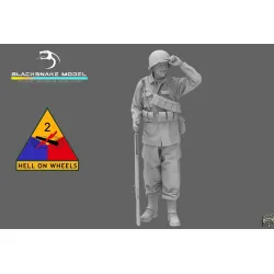 Black Snake 2nd-09 1/35 2nd Armored Infantry Soldier Ww2 Resin Figure Kit