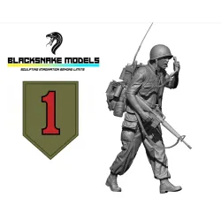 Black Snake Bro-03 1/35 Us Soldier Big Red One Vietnam War Resin Figure Kit