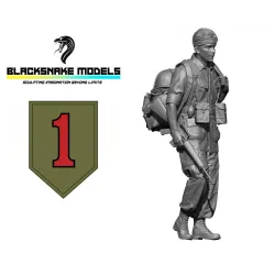 Black Snake Bro-05 1/35 Us Soldier Big Red One Vietnam War Resin Figure Kit