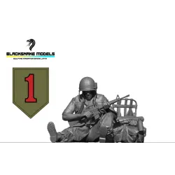 Black Snake Bro-11 1/35 Us Soldier Big Red One Vietnam War Resin Figure Kit