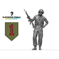 Black Snake Bro-12 1/35 Us Soldier Big Red One Vietnam War Resin Figure Kit