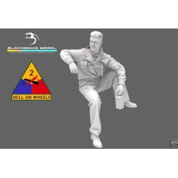 Black Snake Crew-01 1/35 Usa Tank Crew Ww2 Resin Figure Kit