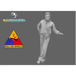 Black Snake Crew-06 1/35 Usa Tank Crew Ww2 Resin Figure Kit