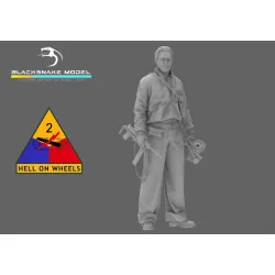 Black Snake Crew-08 1/35 Usa Tank Crew Ww2 Resin Figure Kit