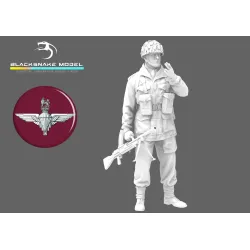 Black Snake Devil-02 1/35 Commando Red Devils Bren Gunner Resin Figure Kit