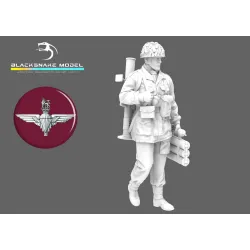 Black Snake Devil-03 1/35 Commando Red Devils Bren Gunner Resin Figure Kit