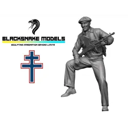 Black Snake Ffi-01 1/35 Ffi French Resistance Fighter 1944 Resin Figure Kit