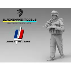 Black Snake Fr-17 1/35 French Soldier On Patrol In Afghanistan Resin Figure Kit