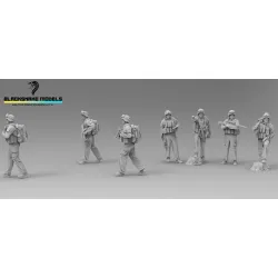 Black Snake Fr-afgha 1/35 7 French Troops In Afghanistan Resin Figur Kit