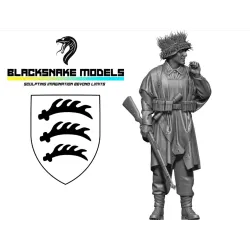Black Snake Pg-02-48 1/48 Ww2 Panzergrenadier Smoking Resin Figure Kit