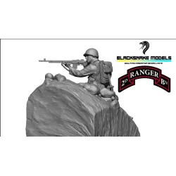 Black Snake Ranger-01 1/35 Ranger Bar Gunner Pointe Du Hoc Resin Figure Kit