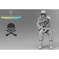 Black Snake Ttnkf-10 1/35 Rider Totenkopf In Winter Gear Eastern Front