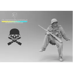Black Snake Ttnkf-13 1/35 Rider Totenkopf In Winter Gear Eastern Front Eastern Front