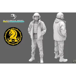Black Snake Uks-07 1/35 Ukrainian Bradley Crewman 47th Mechanized Brigade Resin Figure