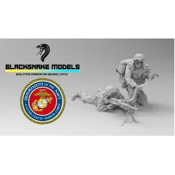 Black Snake Usmc-05-06 1/35 Us Marines Gunner Operation Iraqi Freedom