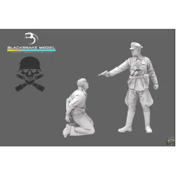 Black Snake Waf-08-09 1/48 German Waffen Soldier Execution Set Ww2 Resin Figures Kit