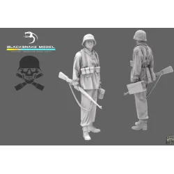 Black Snake Waf-11-48 1/48 German Waffen Soldier Ww2 Resin Figure Kit