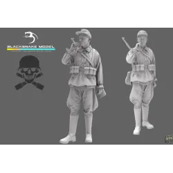 Black Snake Waf-13-48 1/48 German Waffen Soldier Ww2 Resin Figure Kit