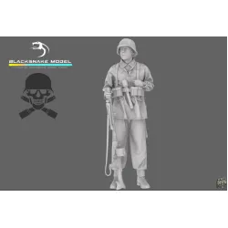 Black Snake Waf-14-48 1/48 German Waffen Soldier Ww2 Resin Figure Kit