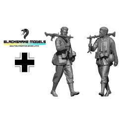 Black Snake Wer-04-48 1/48 Gunner Mg34 Of The Wehrmacht Ww2 Resin Figure Kit