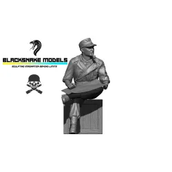 Black Snake Waffen-17 1/35 Waffen-ss Crew Member Normandy Summer 1944 Resin Figure Kit