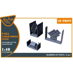 Clear Prop Cpa48050 1/48 F-86a Undercarriage Covers For Cp Kits