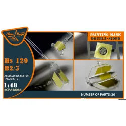 Clear Prop Cpa48086 1/48 Hhs 129b2/3 Double-sided Painting Mask On Yellow Kabuki Paper For Takom Kit