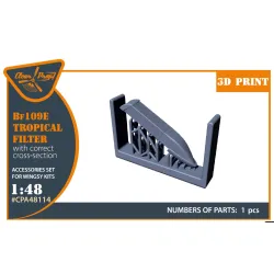 Clear Prop Cpa48114 1/48 Bf-109e Tropical Filter For Wingsy Kits/ 3d Print