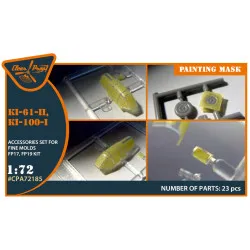 Clear Prop Cpa72185 1/72 Ki-61-2 Ki-100-1 Painting Mask On Yellow Kabuki Paper For Finemolds Fp17 Fp19 Kits