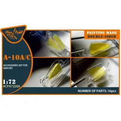 Clear Prop Cpa72200 1/72 A-10 A/C Double-sided Painting Mask On Yellow Kabuki Paper For Gwh Kit