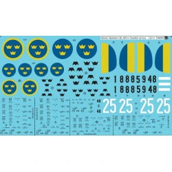Sbs D48005 1/48 Decal For Gloster Gladiator In Swedish Service Vol I