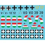 Sbs D48024 1/48 Decal For Messerschmitt Bf-109f In Hungarian Service Vol I