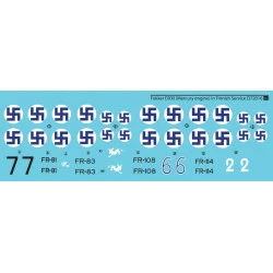 Sbs D72016 1/72 Decal For Fokker D Xxi Mercury Engine In Finnish Service
