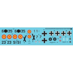 Sbs D72034 1/72 Decal For Messerschmitt Bf-109f In Spanish Service