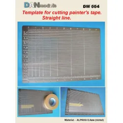 Dan Models N004 Template For Cutting Painters Tape Straight Line Material - Alpaka 0/4mm Nickel