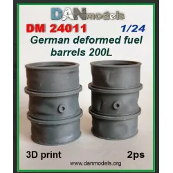 Dan Models 24011 1/24 German Deformed Fuel Barrels 200l 4pcs 3d Print