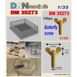 Dan Models 35273 1/35 Thumb Screw Butterfly Screw Lock No1 Set Of 140pcs 3d