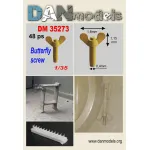 Dan Models 35273 1/35 Wing screw. Screw butterfly valve No.1 Set 48 pcs 3D