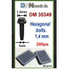 Dan Models 35349 1/35 Hexagonal Bolts 1/4mm 280ps 3d Print
